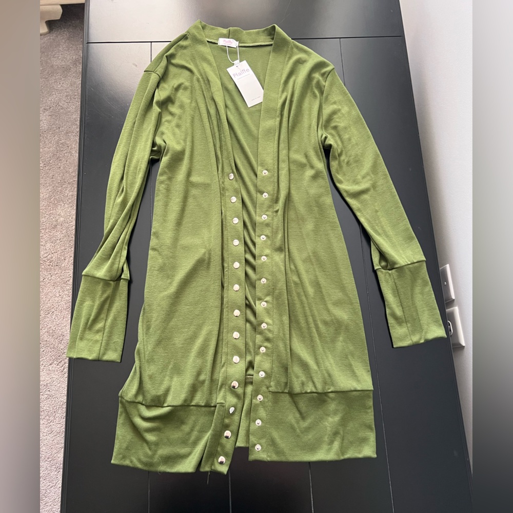 NWT cute green cardigan sweater